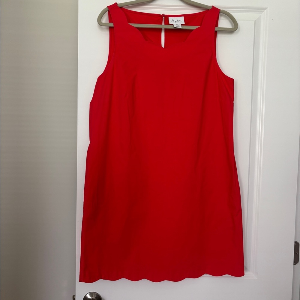 Heyton - Ladies Orange Sleeveless Dress - with pockets - Size 12